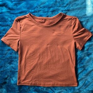 Rust Orange Cropped T-Shirt